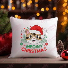 Meowy Christmas Cat Embroidery Design
