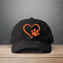Heart Paw Embroidery Design