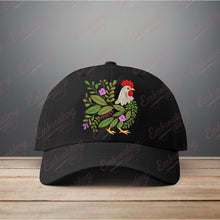 Floral Chicken Machine Embroidery Design