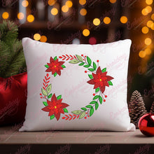 Christmas Flower Wreath Embroidery Design