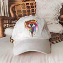 Beautiful Rainbow Woman Eye Embroidery Design