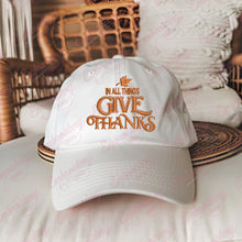 In All Things Give Thanks Quote Embroidery Design
