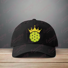 Pickleball With Crown Embroidery Design