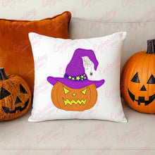 Halloween Witch Pumpkin Embroidery Design