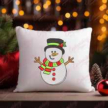 Christmas Snowman With Hat Embroidery Design