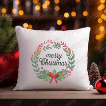 Merry Christmas Wreath Embroidery Design