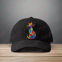 Colorful Kitten Cat Embroidery Design