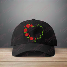 Valentine’s Day Heart Floral Embroidery Design