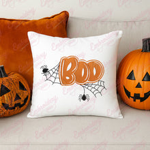 Halloween Boo With Spider Embroidery Design