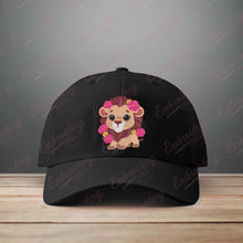 Floral Lion Embroidery Design