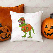 T-rex Dinosaur In Pumpkin Halloween Embroidery Design