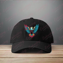 Colorful Flying Eagle Embroidery Design