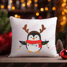 Reindeer Penguin Christmas Embroidery Design