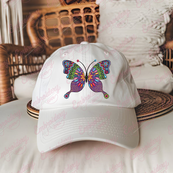 Colorful Butterfly Machine Embroidery Design