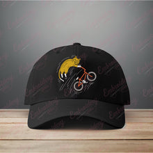 Cat Riding Bicycle Embroidery Design