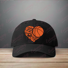 Basketball In The Heart Embroidery Design