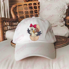 Baby Stork Bird Girl Sitting Inside Of Egg Embroidery Design