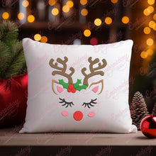 Christmas Reindeer Face Embroidery Design