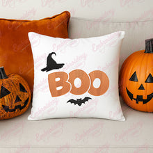 Halloween Boo Bat Embroidery Design