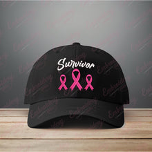 Survivor Strong Pink Ribbon Embroidery Design
