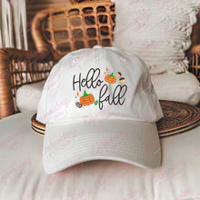 Hello Fall Thanksgiving Pumpkin Embroidery Pattern