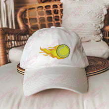 Tennis Ball Fire Embroidery Design