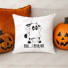 Moo I Mean Boo Halloween Ghost Cow Embroidery Design