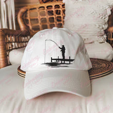 Fisherman In A Boat Fishing Embroidery Design