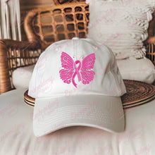 Ribbon With Butterfly Wings Breast Cancer Embroidery Design