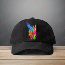 Colorful Three Feathers Embroidery Design