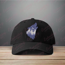 Wolf With Mountains Embroidery Design