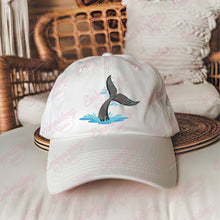 Whale Tail Above Ocean Sea Embroidery Design