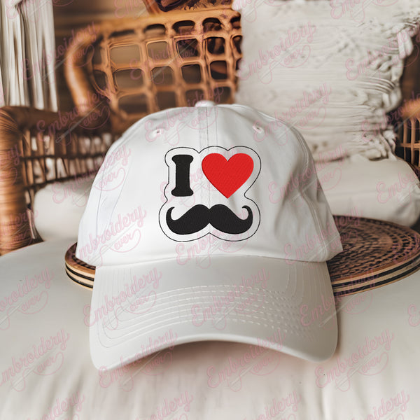 I Love Dad Embroidery Design