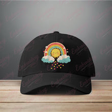Happy Sun and Rainbow Embroidery Design