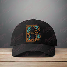 Floral Alphabet Letter B Embroidery Design