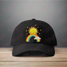 Rainbow Dreams With Smiling Sun Embroidery Design