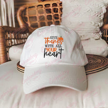 Give Thanks With All Your Heart Thanksgiving Embroidery Design