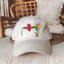 Hummingbird With Flower Embroidery Design