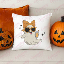 Halloween Cute Ghost Drinking Cocktail Embroidery Design