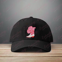 Pink Star Cowgirl Boots Embroidery Design