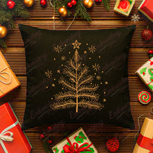 Golden Christmas Tree Embroidery Design