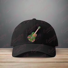 Floral Guitar Embroidery Design