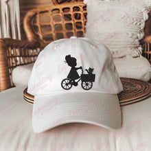 Little Girl Cycling With Cat Embroidery Design