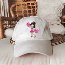 Cheerleader With Pom Pom Embroidery Design