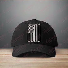 American Flag Golf Embroidery Design