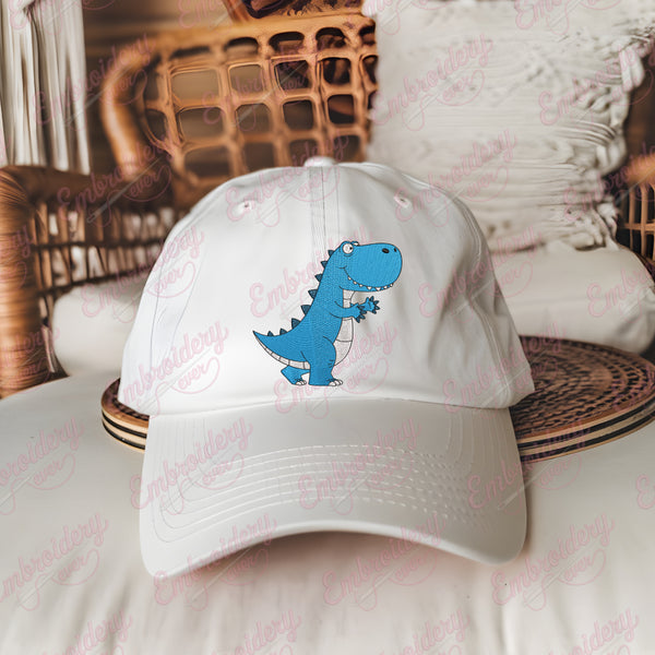 Playing Dinosaur Embroidery Design