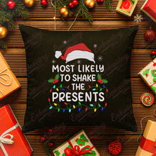 Most Likely To Shake The Presents Christmas Embroidery Design