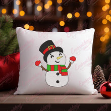 Traditional Christmas Snowman Embroidery Design