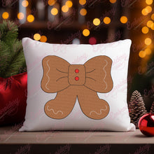 Christmas Gingerbread Bow Embroidery Design