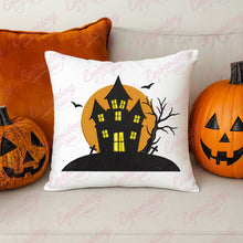 Halloween Haunted House Embroidery Design